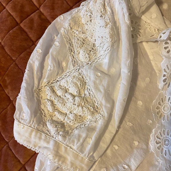 Forever That Girl by Anthropologie white cotton eyelet lace blouse - Picture 3 of 11